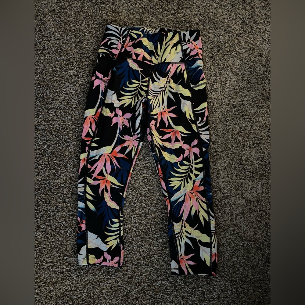 Avia Leggings with Tropical Print